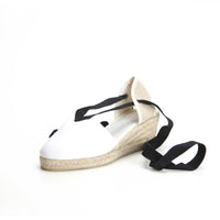 Fallera Cuña  Espardenya de cuña blanco