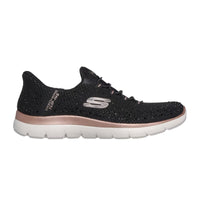 Skechers Summits - Brilliant Shine 150273 Deportiva Slip-ins negra con pedrería
