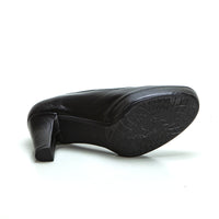 Dorking D5794 Zapato de salón tacón alto con plataforma negro