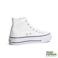 ANDY AZ1002 Bota lona all-star plataforma blanco