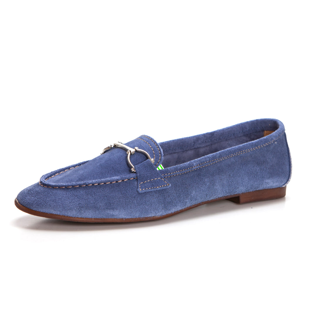 Benson 82530 Mocasines de serraje mujer azules | Adorno plateado en el empeine |