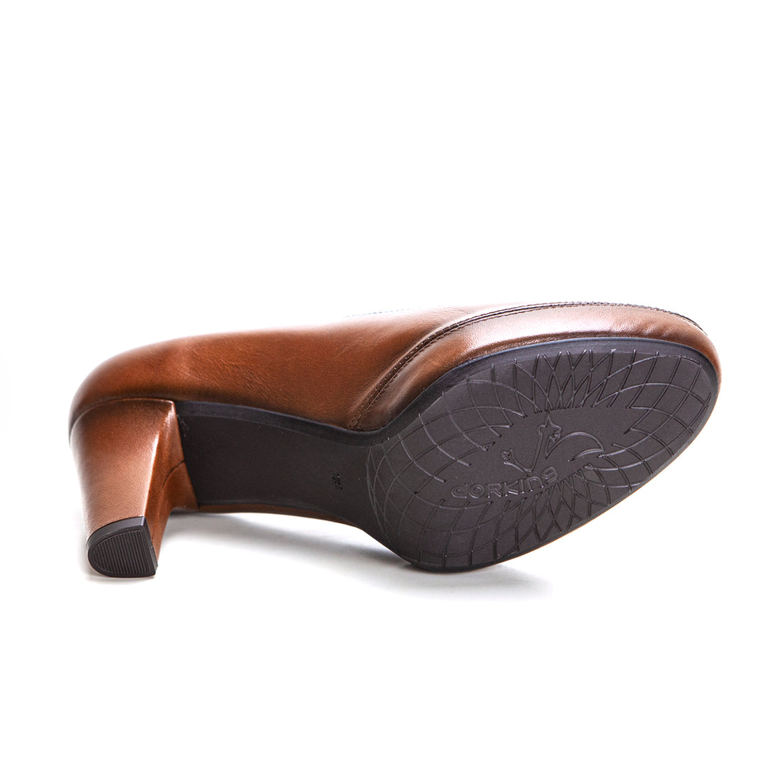 Dorking D5794 Zapato de salón tacón alto con plataforma cuero