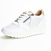 Carmela 160709 Deportiva calada con cremallera blanco