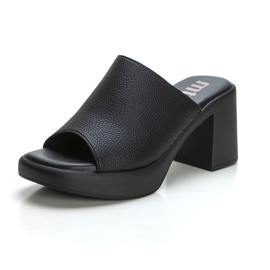 MUSTANG 59549 Sandalia tipo zueco tacón plataforma negro