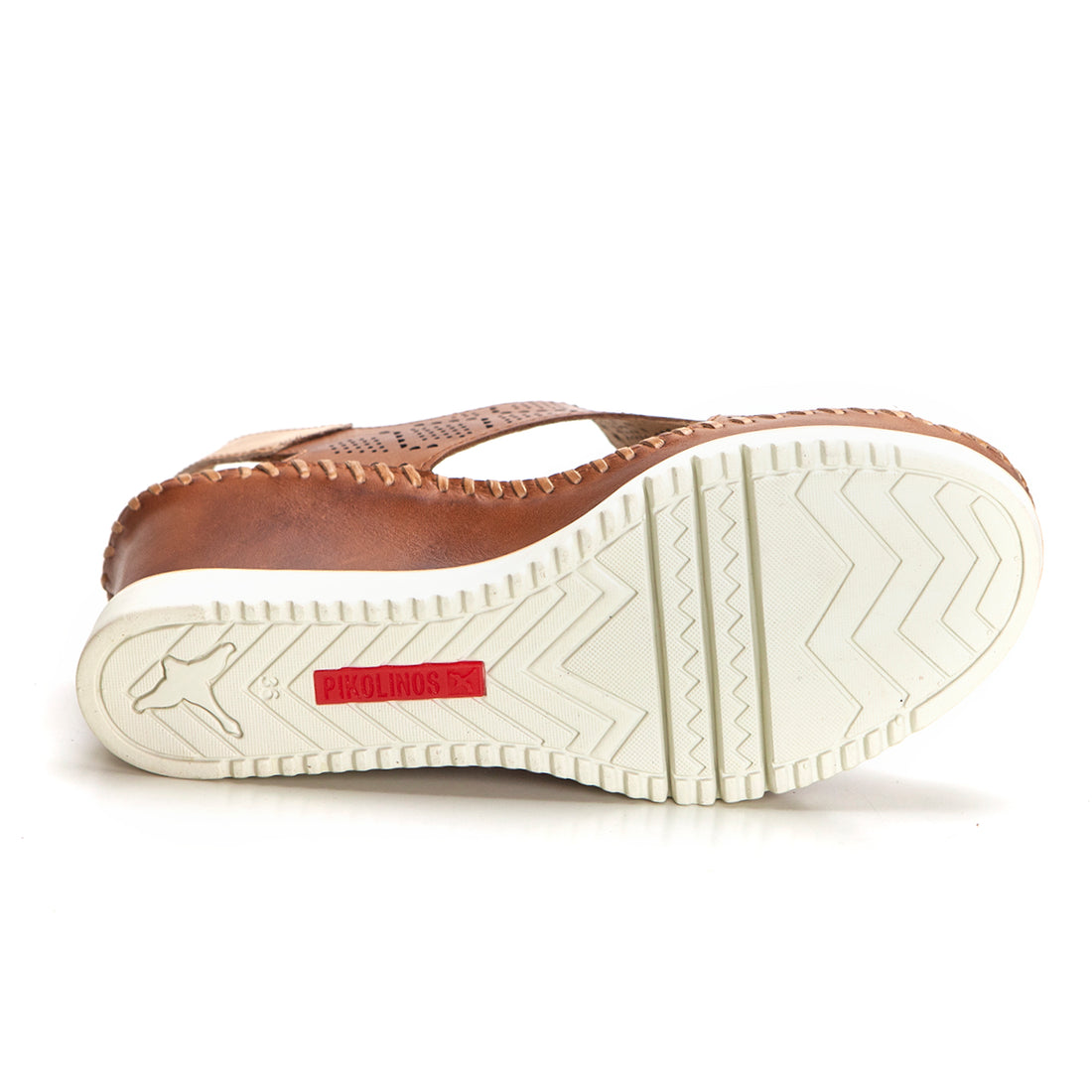 PIKOLINOS 1775C1 Sandalia de cuña alta y plataforma brandy