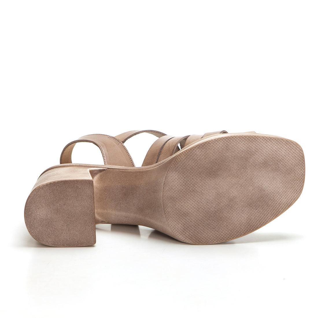 Porronet 3053 Sandalia de tacón y plataforma tiras taupe