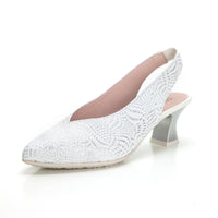 Pitillos 5750 Zapato de salón abierto de talón tacón medio plata