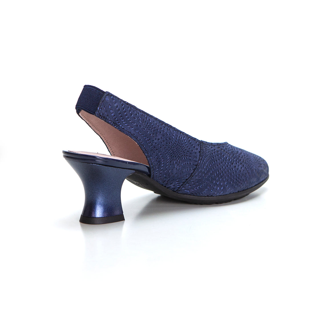 Pitillos 5750 Zapato de salón abierto de talón  tacón medio marino