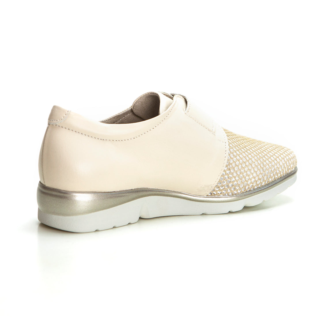 Pitillos 5760 Zapato velcro rejilla crema