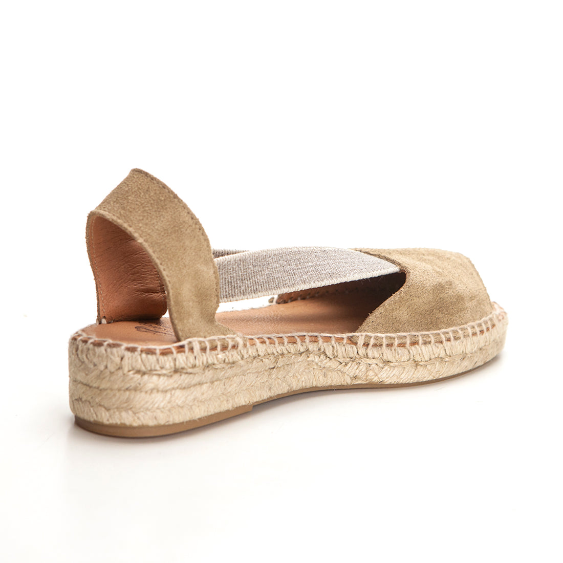 Carmen García 272A Sandalia de esparto de cuña baja mushroom