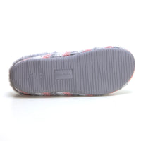 Garzón 15400.346 Zapatilla de ir por casa mujer destalonada lana rayas gris.
