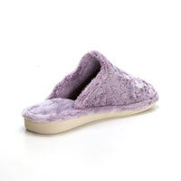 Garzón P450.584 Zapatilla de ir por casa mujer destalonada estrellas purpura