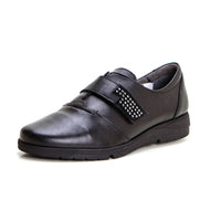 Fluchos F1813 Zapato confort con velcro plano negro