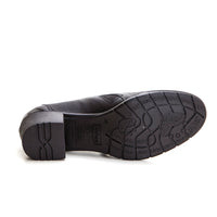 Valerias 9540 Zapato de tacón ancho con cremallera negro