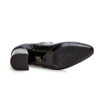 Patricia Miller 6451 Zapato de salón con doble correa tacón medio negro
