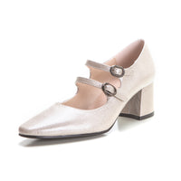 Patricia Miller 6451 Zapato de salón con doble correa tacón medio terra.