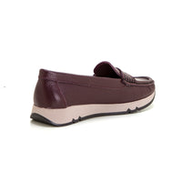 Pie de Ángel 20326 Mocasín antfaz metalizado burdeos