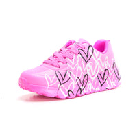 Skechers 314067L Deportiva corazones rosa