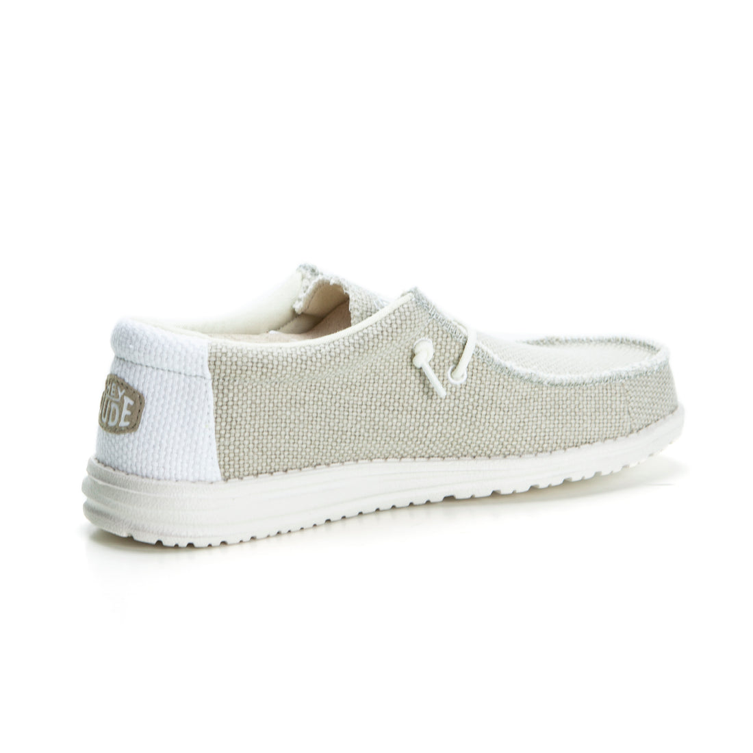 HEY DUDE Wally Braided Zapatilla mocasín de lona blanco