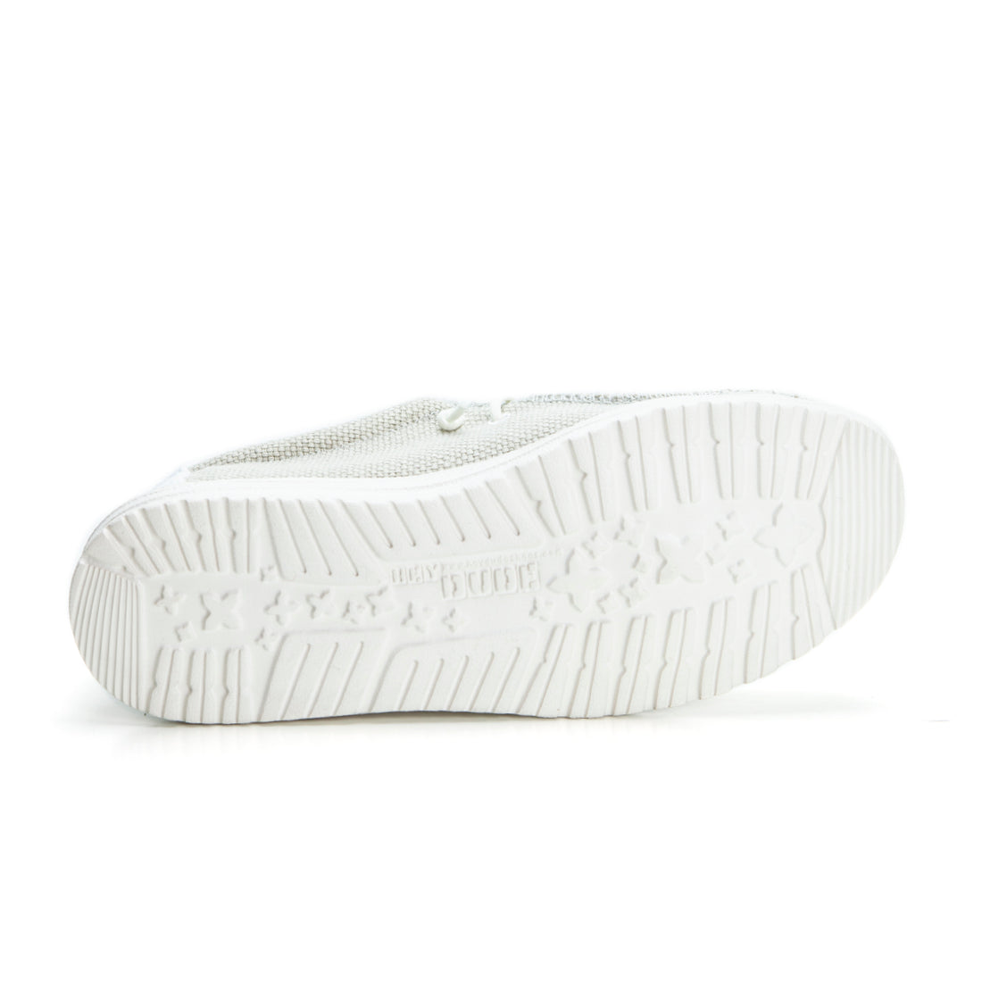 HEY DUDE Wally Braided Zapatilla mocasín de lona blanco