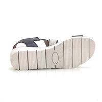 WalkFlex 24131 Sandalia mujer de cuña baja cruzada negro