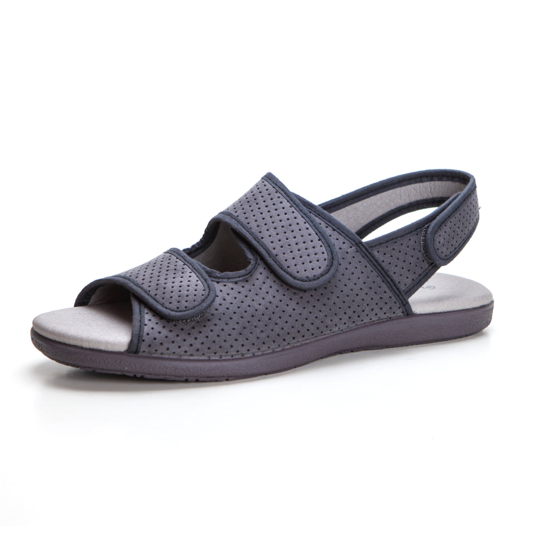 Garzón 6701.199 Sandalia hombre 3 velcros antracita.