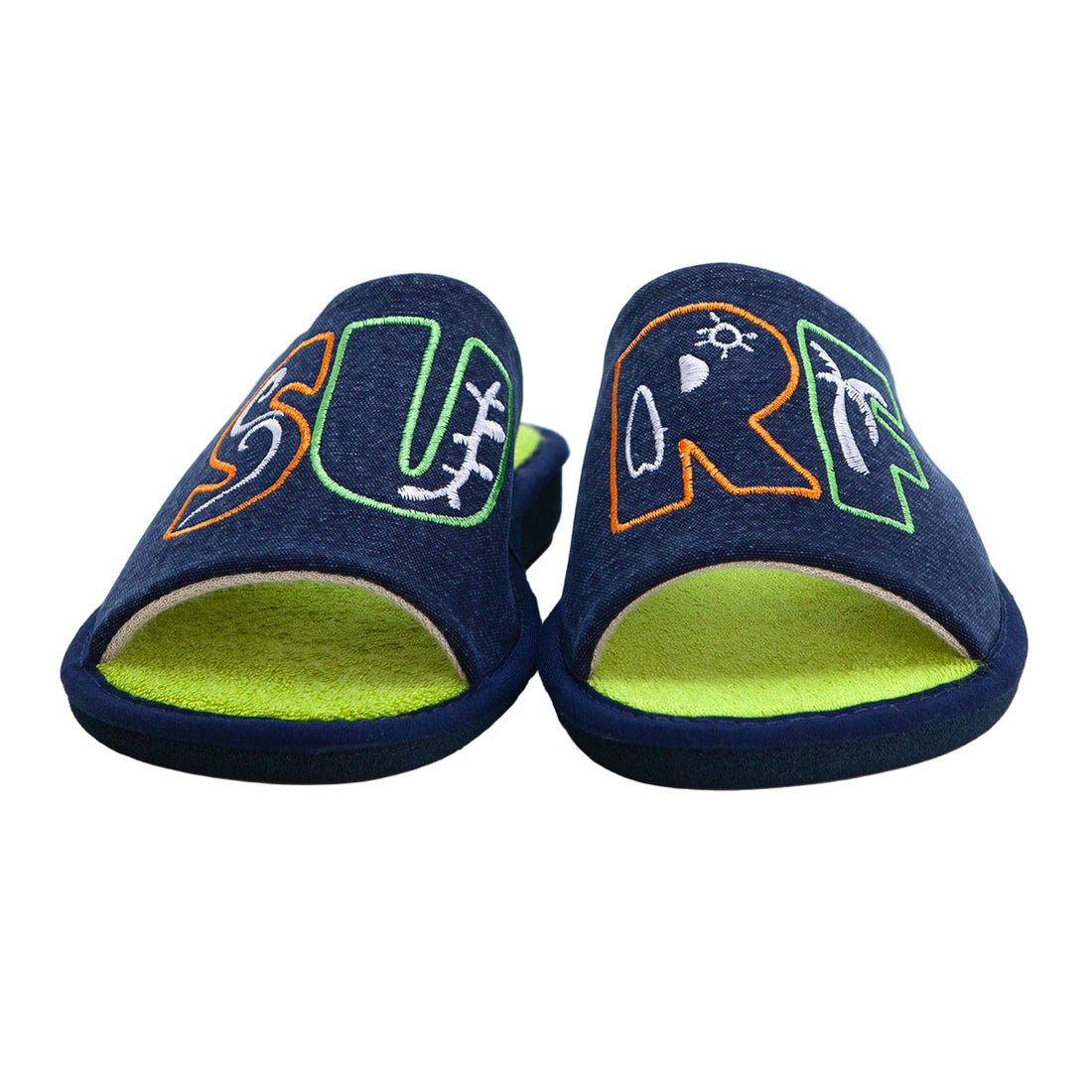 Garzón P386.127 Zapatilla de estar por casa destalonada surf marino.