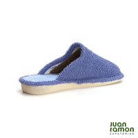 Garzón P460.130 Zapatilla de ir por casa rizo celeste.