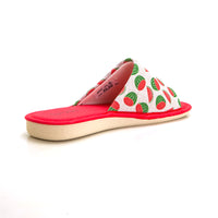 Garzón P400.193 Zapatilla de estar por casa destalonada sandías coral.