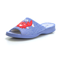Garzón 2539.119 Zapatilla de estar por casa mujer destalonada cangrejos azulón.