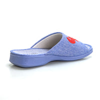 Garzón 2539.119 Zapatilla de estar por casa mujer destalonada cangrejos azulón.