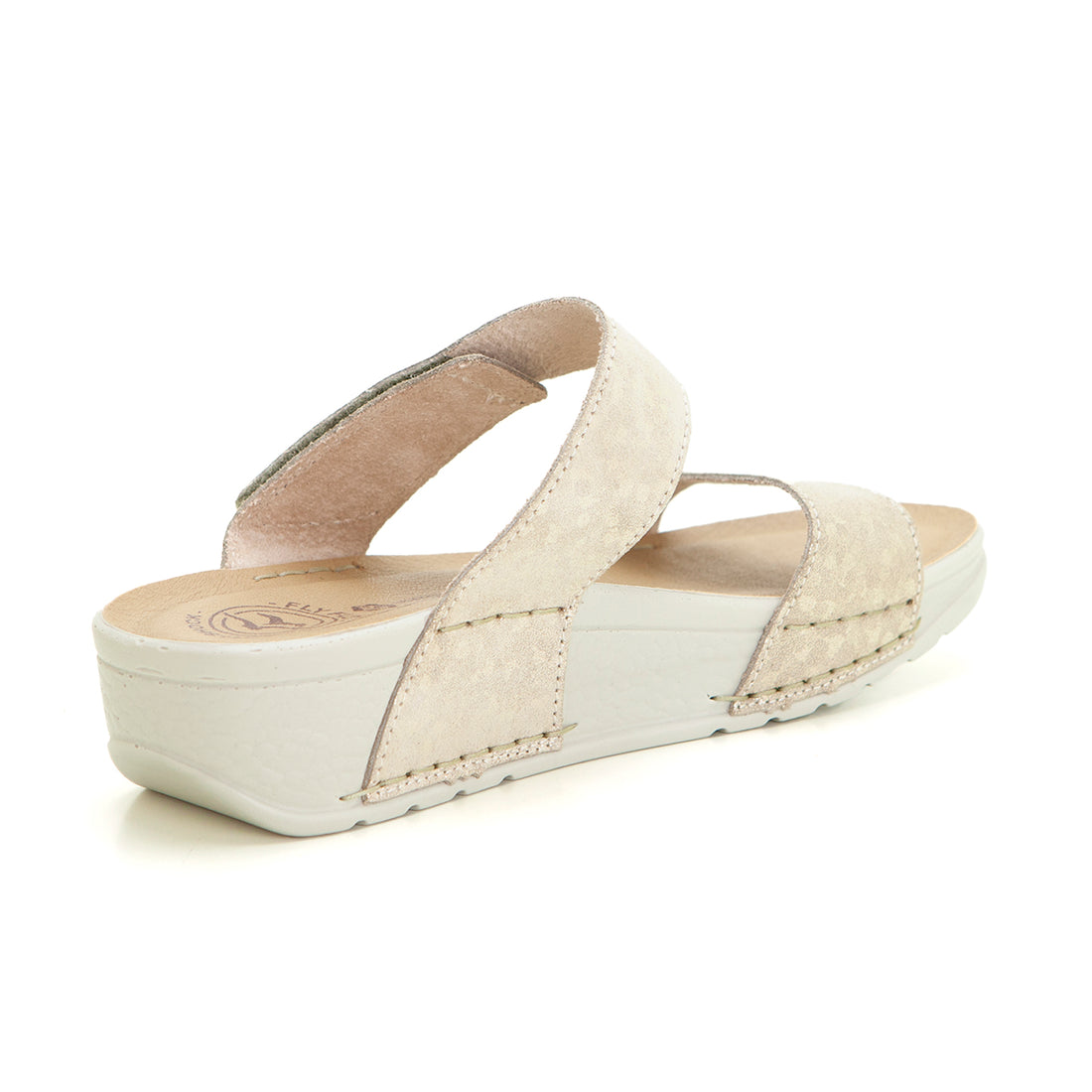 Fly Flot 38F985B Sandalia destalonada bandas velcro beig.