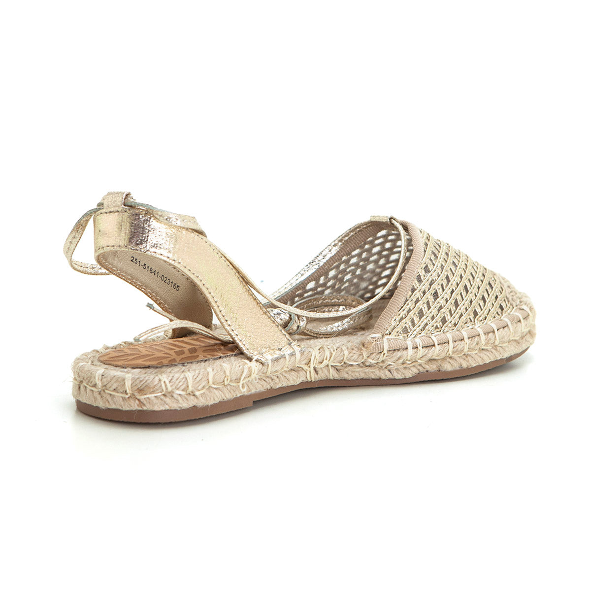 Mustang 51841 Alpargata plana trenzada oro. – zapateriasjuanramon