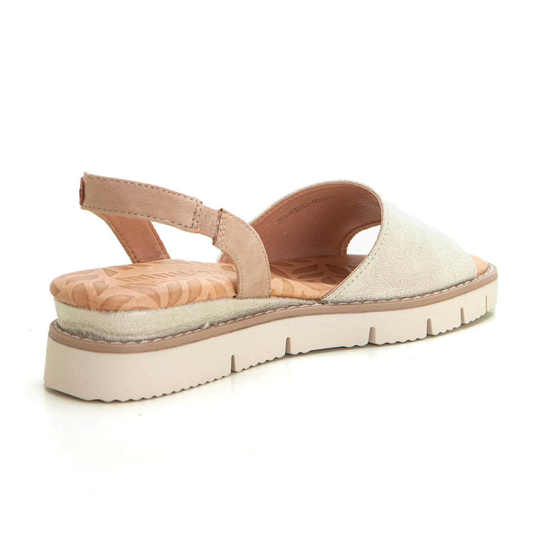 Mustang 53282 Sandalia tipo menorquina cuña oro.