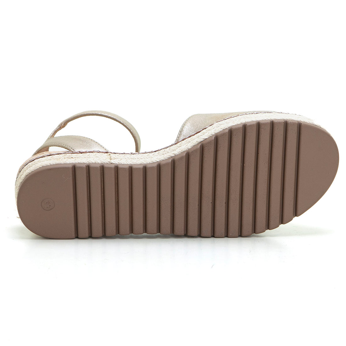 Mustang 59617 Sandalia correa tobillo esparto oro.