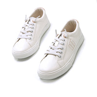 Mustang 60615 Zapatilla mujer blanca lisa combinada nude.
