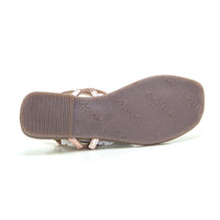 Gioseppo Kingfield Sandalias planas de dedo oro rosa