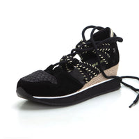 Gioseppo 74272 Zapatilla abierta rafia negro.