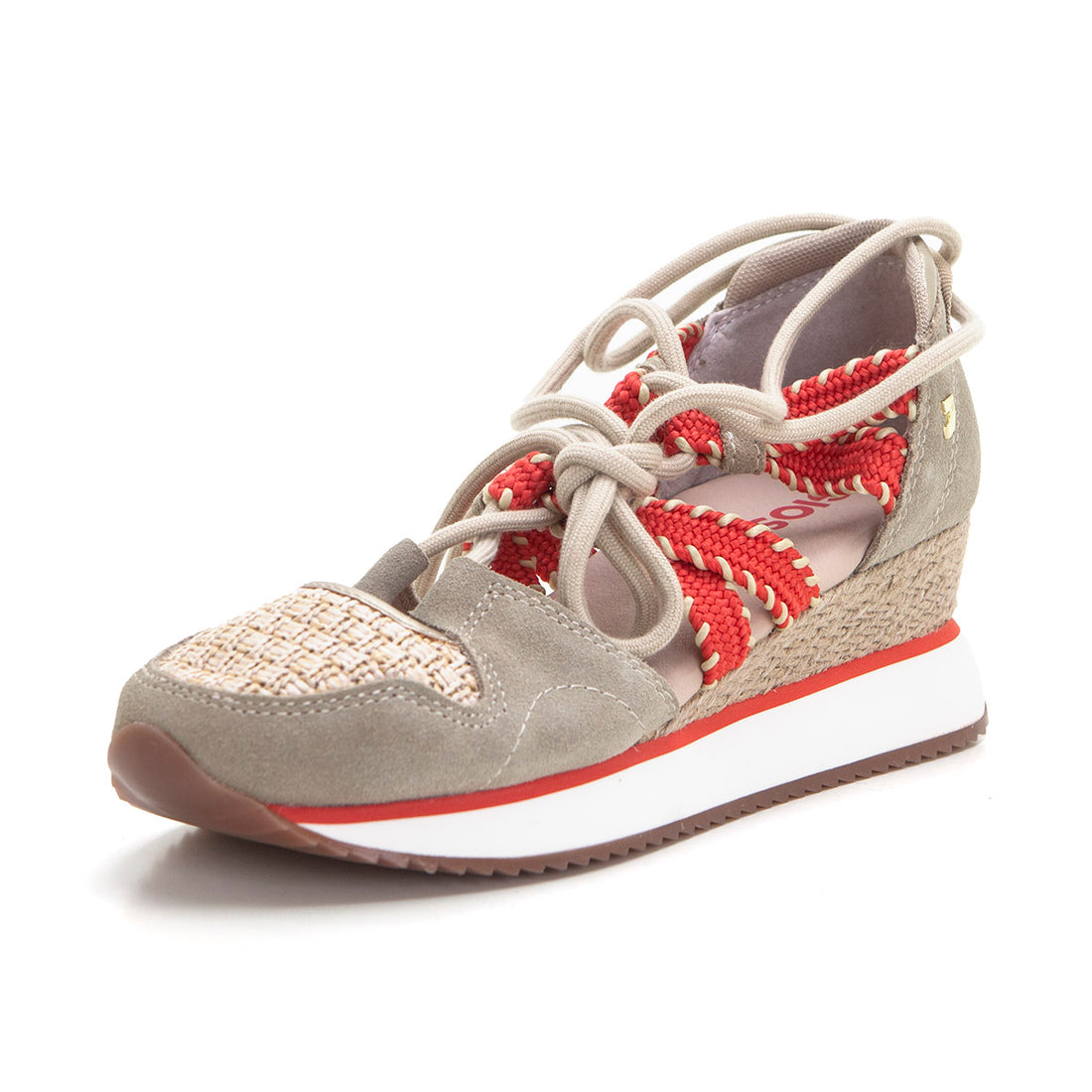 Gioseppo 74272 Zapatilla abierta rafia beig.