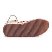 Gioseppo 74272 Zapatilla abierta rafia beig.