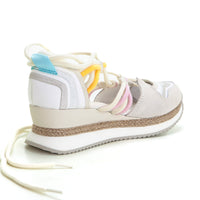 Gioseppo 74289 Zapatilla abierta cuña blanco.