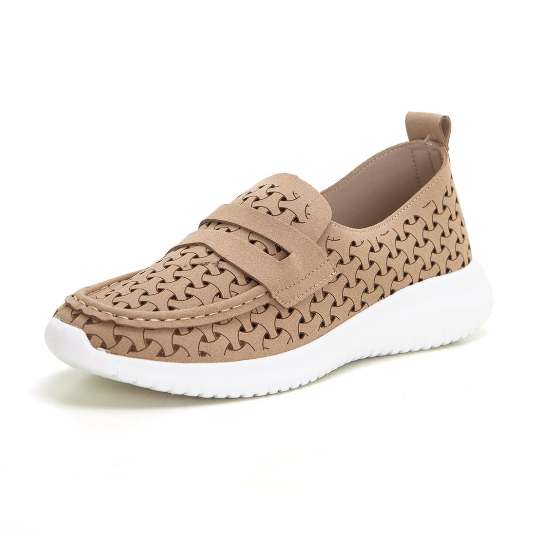 Eoligeros Divinity Mocasín ultraligero calado cámel.