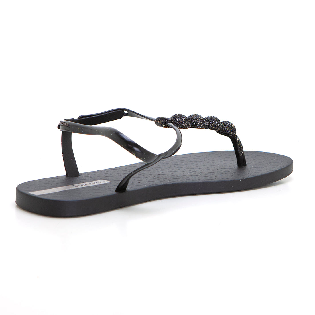 Ipanema 27299 Sandalia esclava de baño glitter negro.