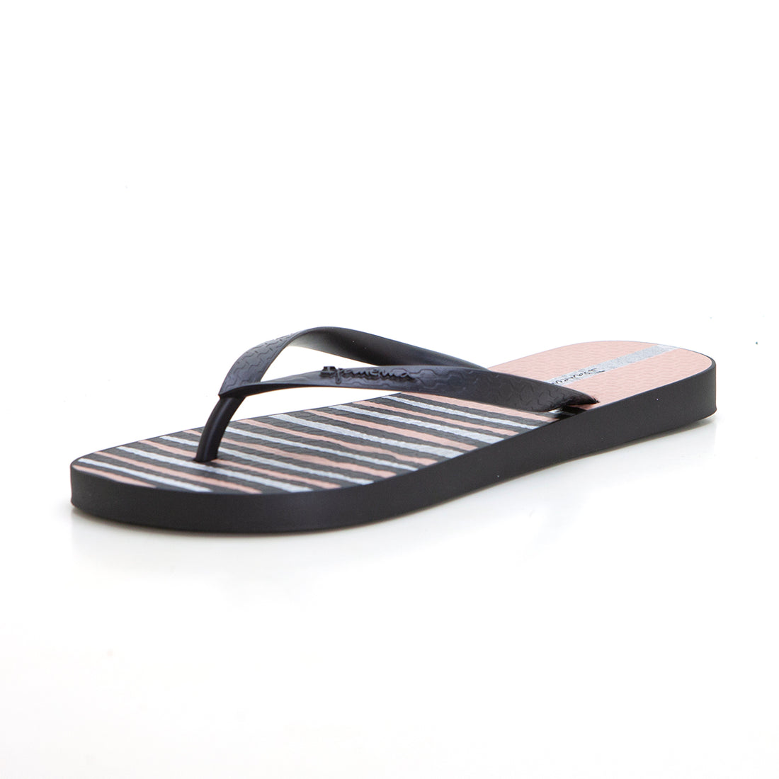 Ipanema 83582 Chancla de dedo baño rayas negro.