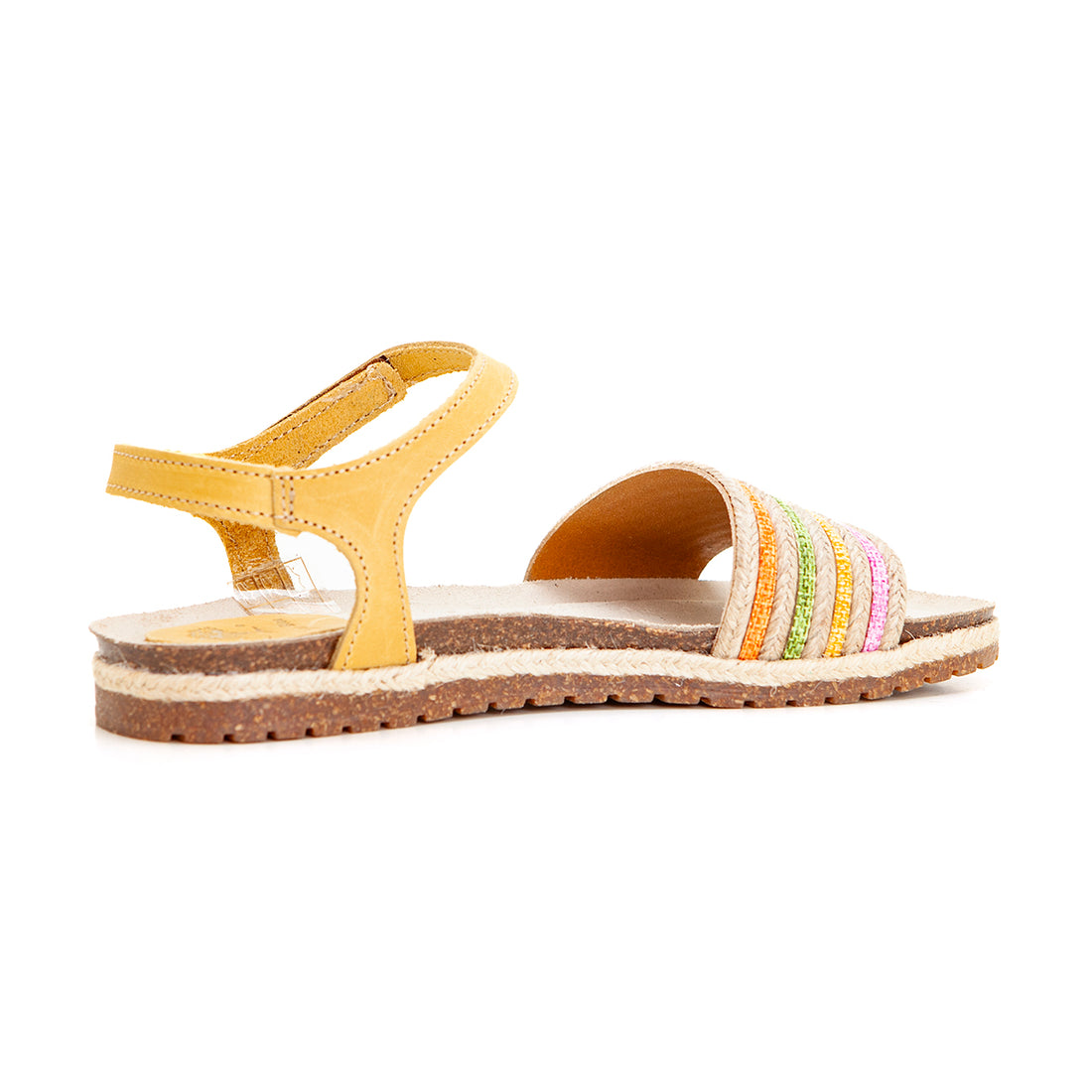 Inter Bios 2211 Sandalia bio plana bandas mostaza.