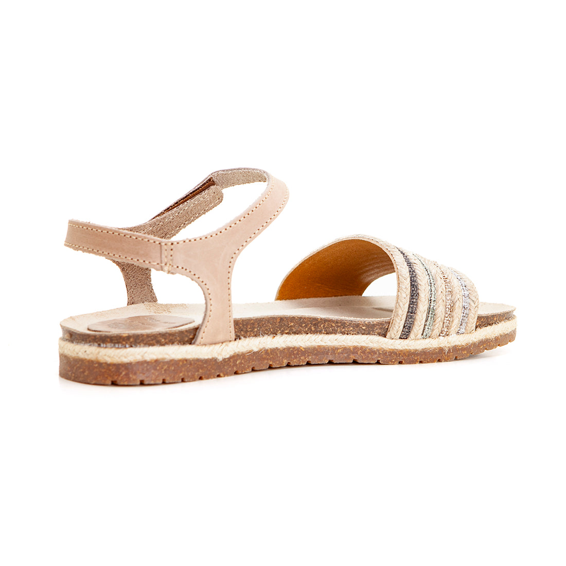 Inter Bios 2211 Sandalia bio plana bandas beig.