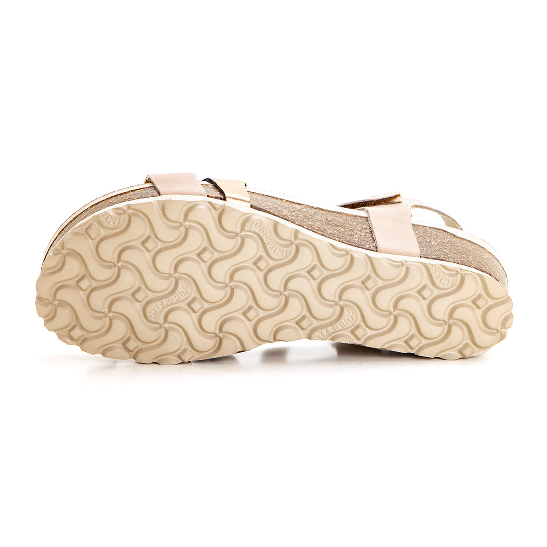 Inter-Bios 5803 Sandalia plataforma tiras cruzadas beig.