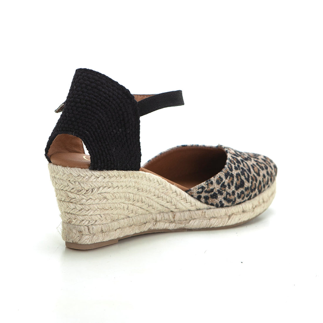 Cabrera 87-5 Alpargata de cuña leopardo.