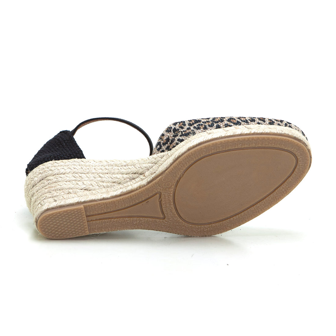 Cabrera 87-5 Alpargata de cuña leopardo.