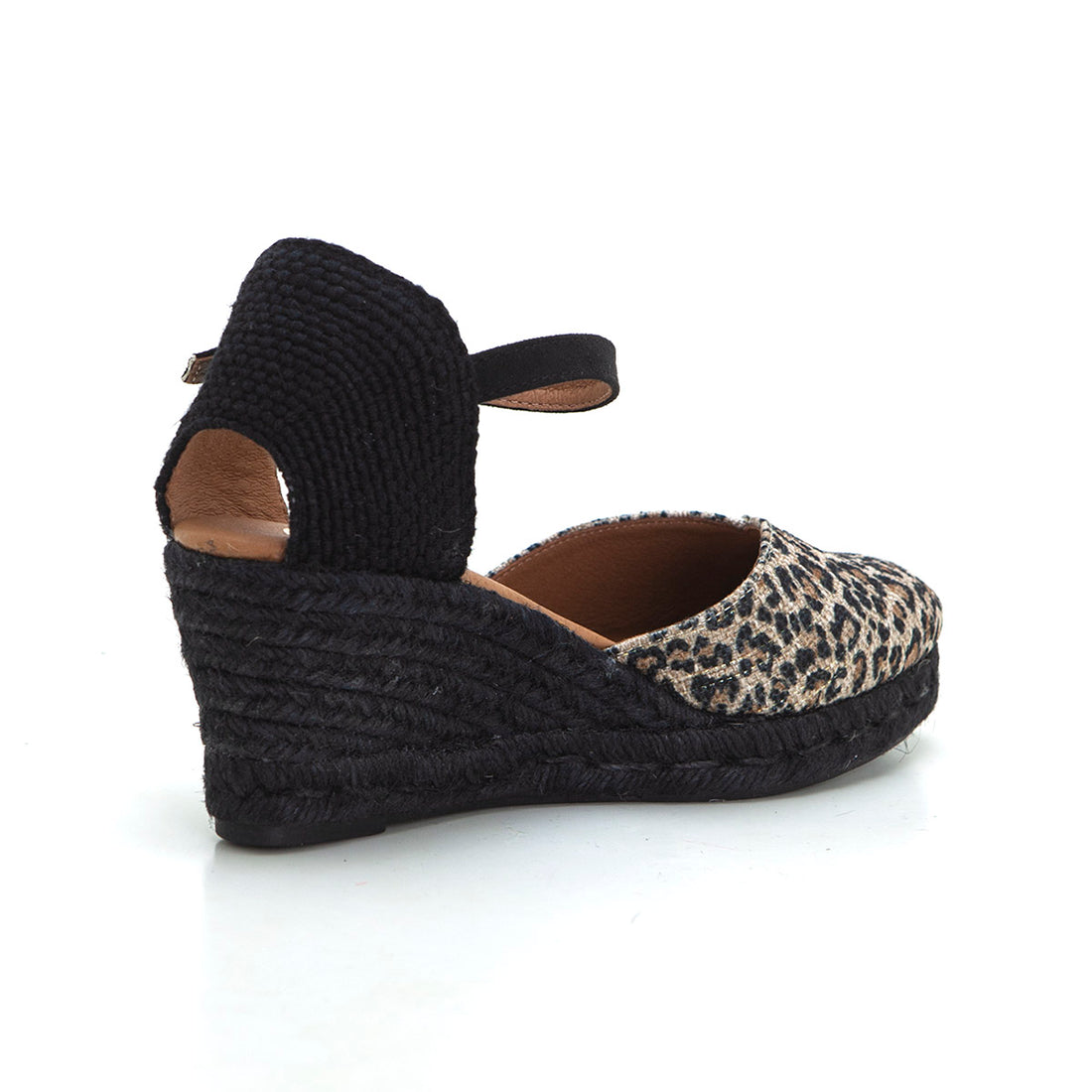 Cabrera 87-5 Alpargata de cuña leopardo.
